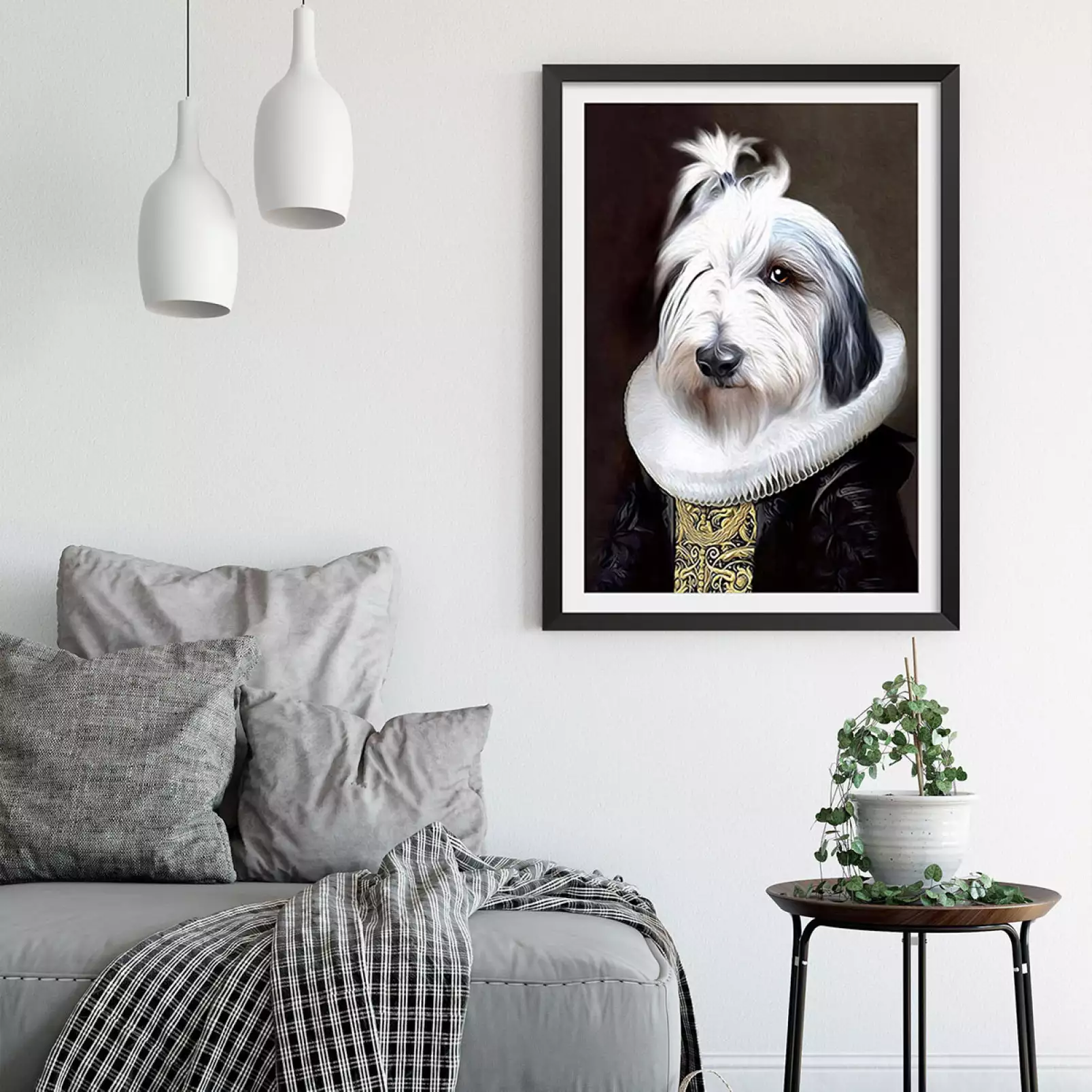 tableau-animaux-habilles-collie-la-chienne