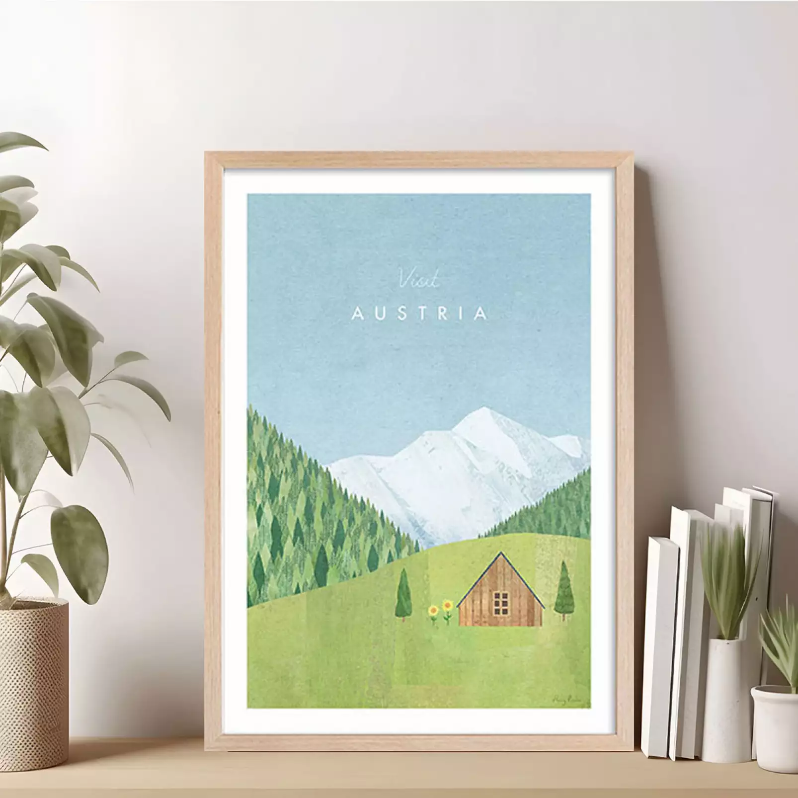 tableau-paysage-autriche-vintage