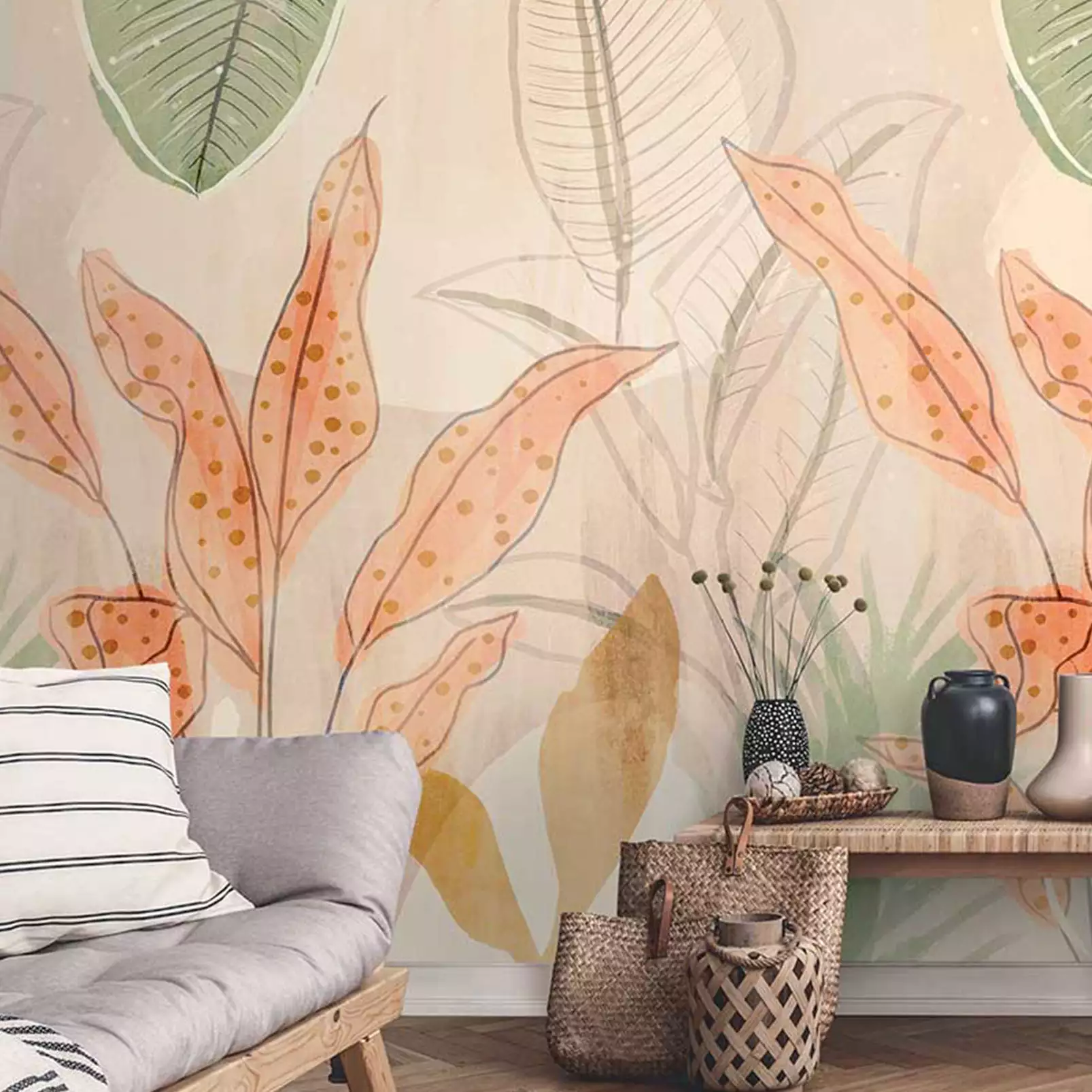 tapisserie-panoramique-feuilles-pastel-spirit