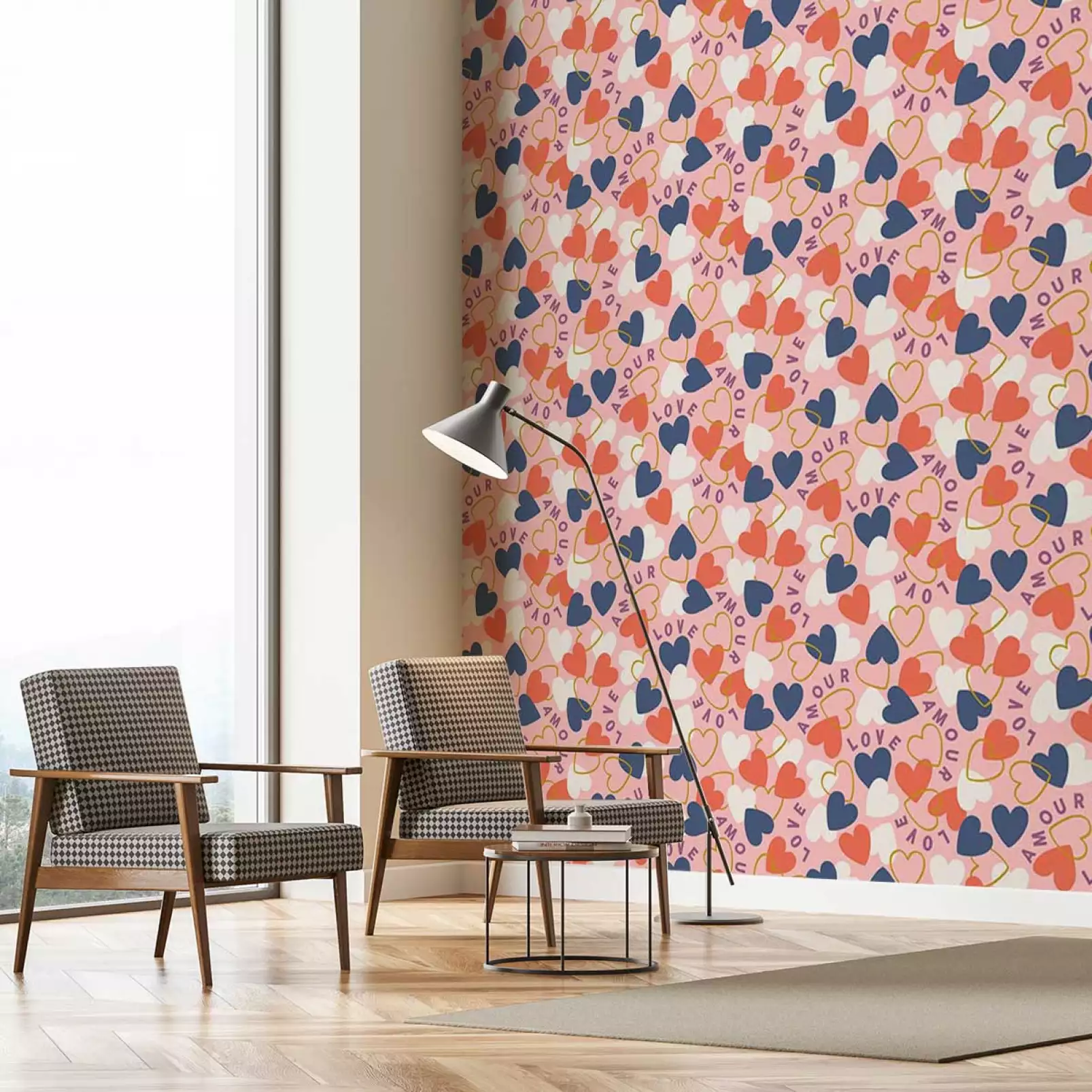 tapisserie-panoramique-graphique-coeur-en-fete