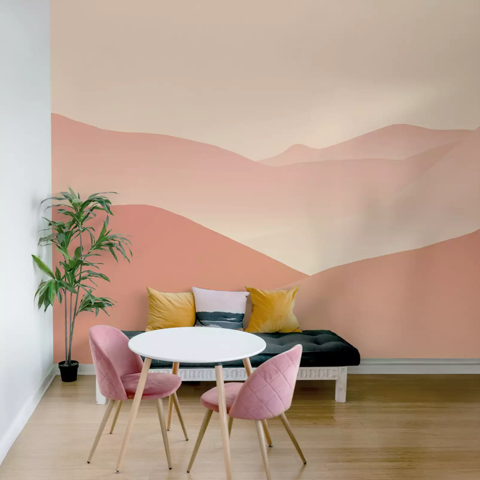 tapisserie-panoramique-graphique-desert-rose-minimaliste